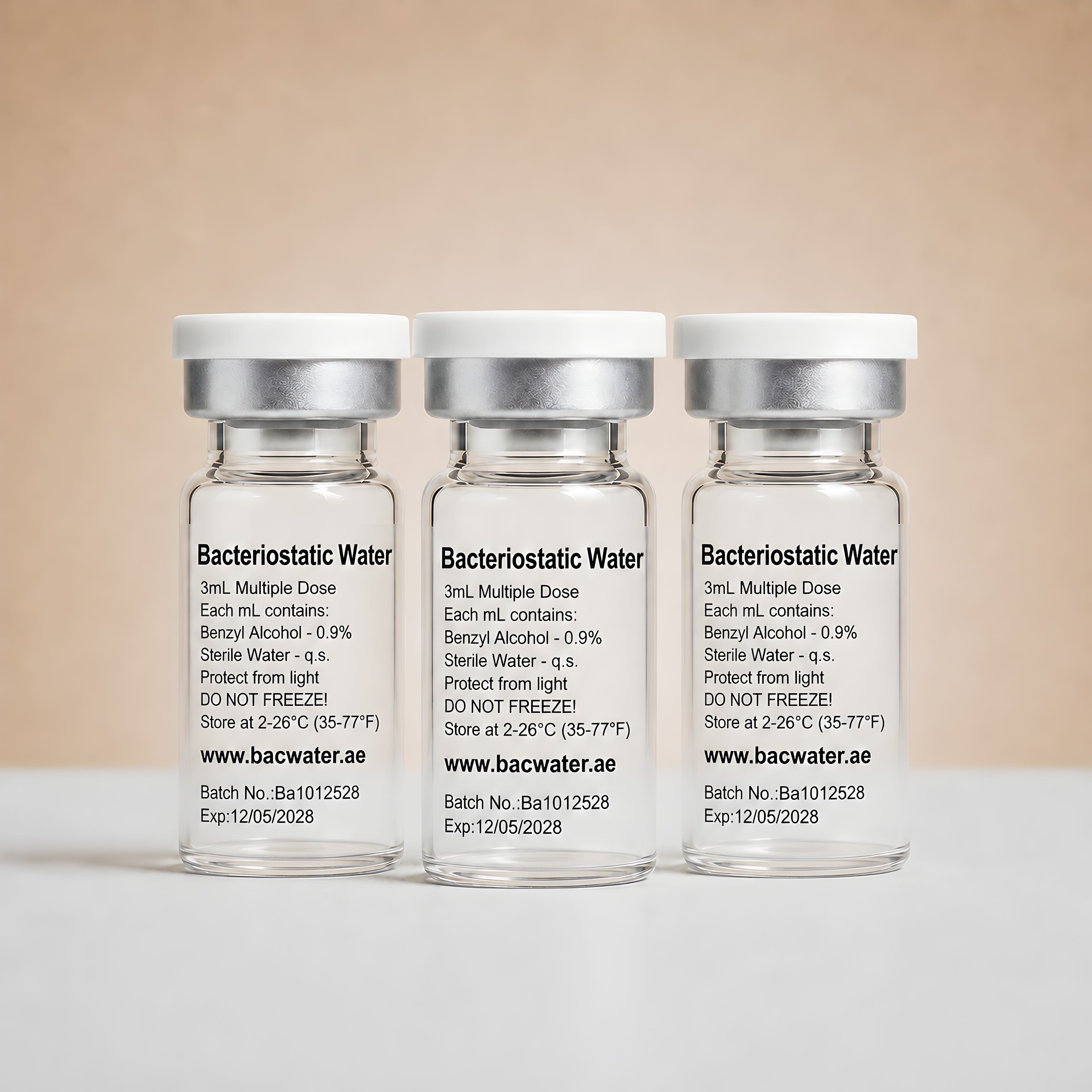 Bacteriostatic Water 3ml - 3 Pack